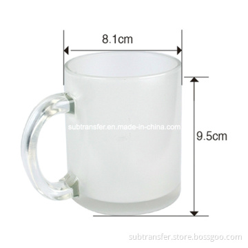 Sublimation 11oz Frosted/Clear Glass Mug (SM-13)
